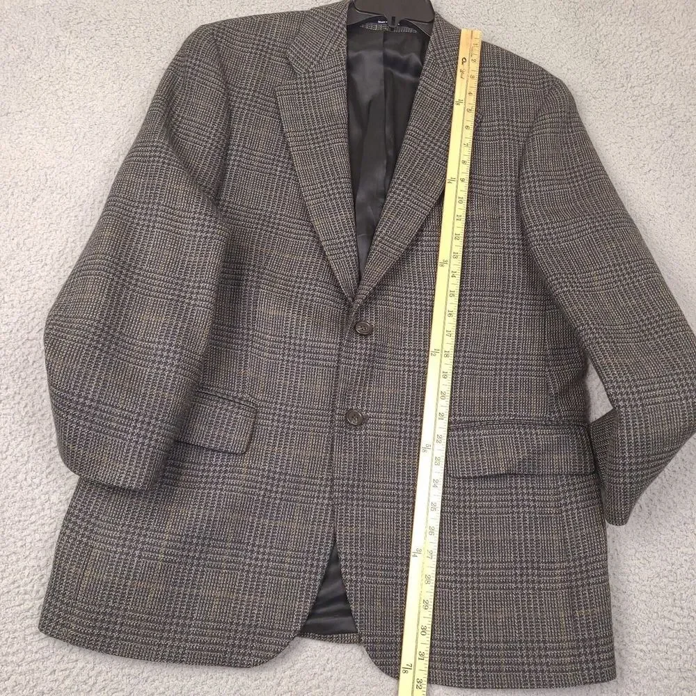 CHAPS Ralph Lauren Blazer‎ Mens 41R Multicolor Plaid Wool For Rogers Mens Store